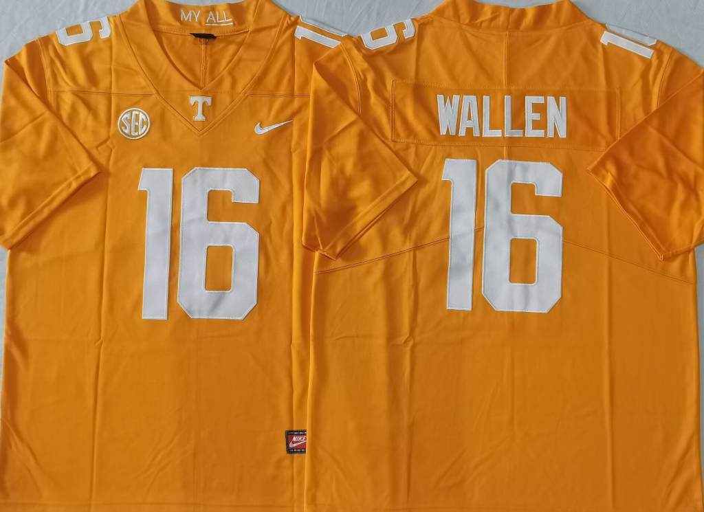 Men's Tennessee Volunteers Morgan Wallen #16 Orange Jersey